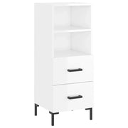 Credenza | Madia | Buffet da pranzo | Armadio da pranzo Bianco Lucido 34,5x34x90 cm in Legno Multistrato