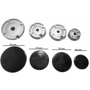 KIT BRUCIATORI E PIATTELLI PIANO COTTURA ARISTON FRANKE 8PZ 082831 CUCINA GLEMGA - Ariston Indesit