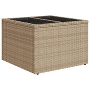 Set Divano da Giardino 8 Pezzi con Cuscini Beige in Polirattan
