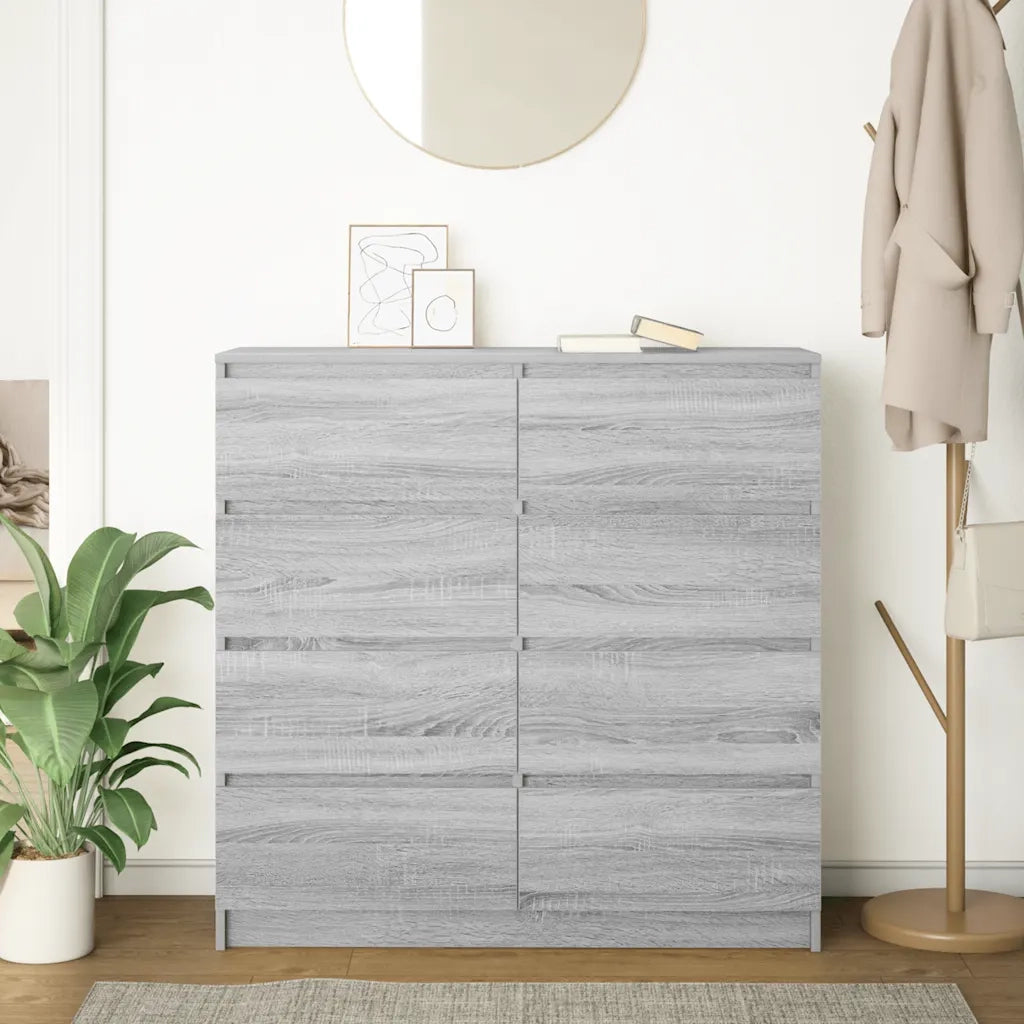 Credenza-Buffet-Armadio da cucina Grigio Sonoma 100x35x99 cm in Legno Multistrato