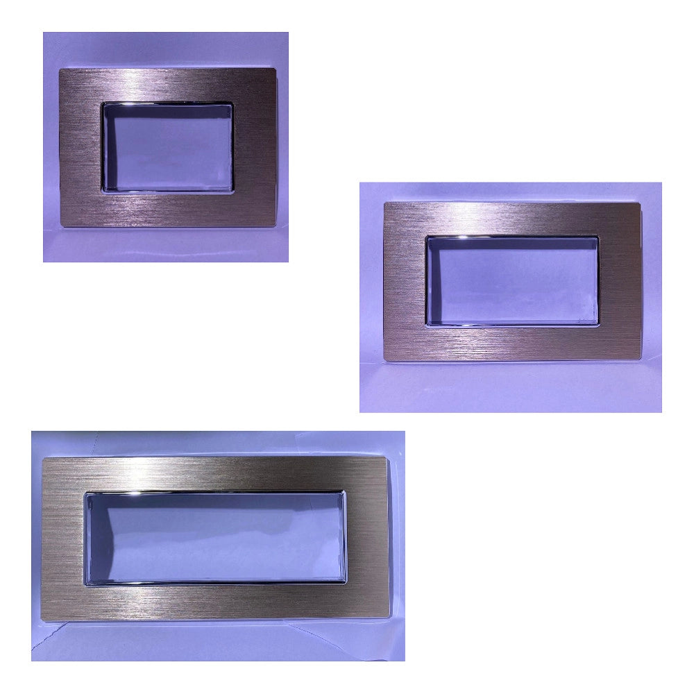 Trade Shop - Placca Luxury 3 4 6m In Metallo Satinato Oro Compatibile Con Bticino Axolute -