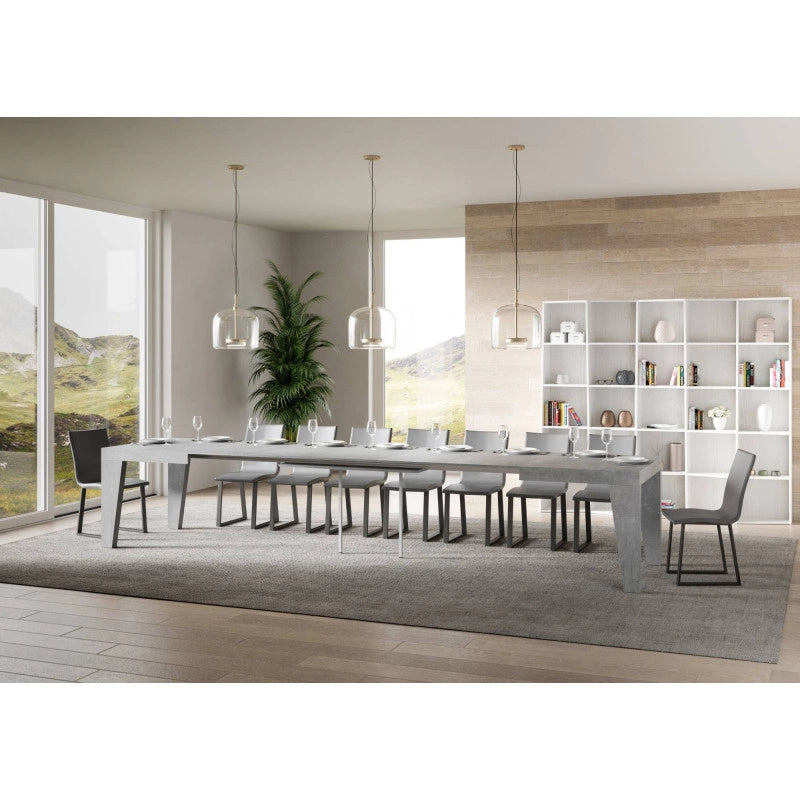 Tavolo allungabile 140/400x90 cm Naxy - Cemento