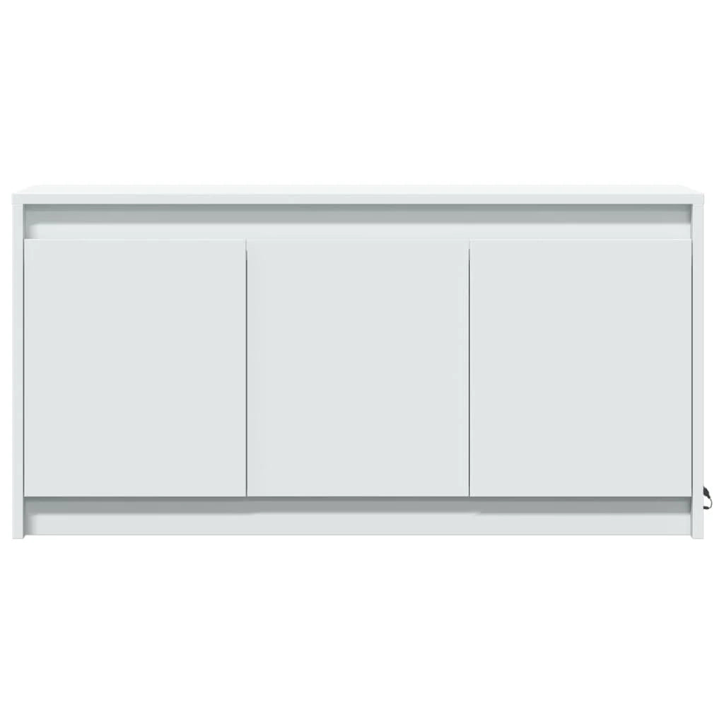 Mobile TV multimediale scaffale per televisione televisore buffet sala da pranzo soggiorno camera da letto con LED 100 x 34 x 50 cm derivati ​​del legno bianco 02_0026427