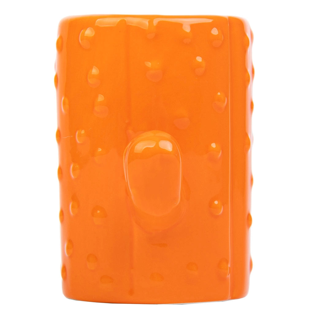 Portapenne cactus in ceramica arancione 13,5x7,8x11h