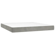 Materasso a Molle Insacchettate Rigidit¨¤ Media Grigio Chiaro 160x200x20 cm in Velluto