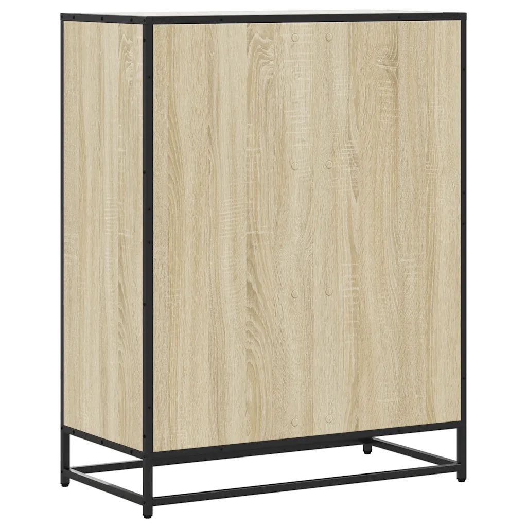 Scarpiera-Scaffale per scarpe Rovere Sonoma 75x38x97,5 cm Legno Multistrato Metallo 776730