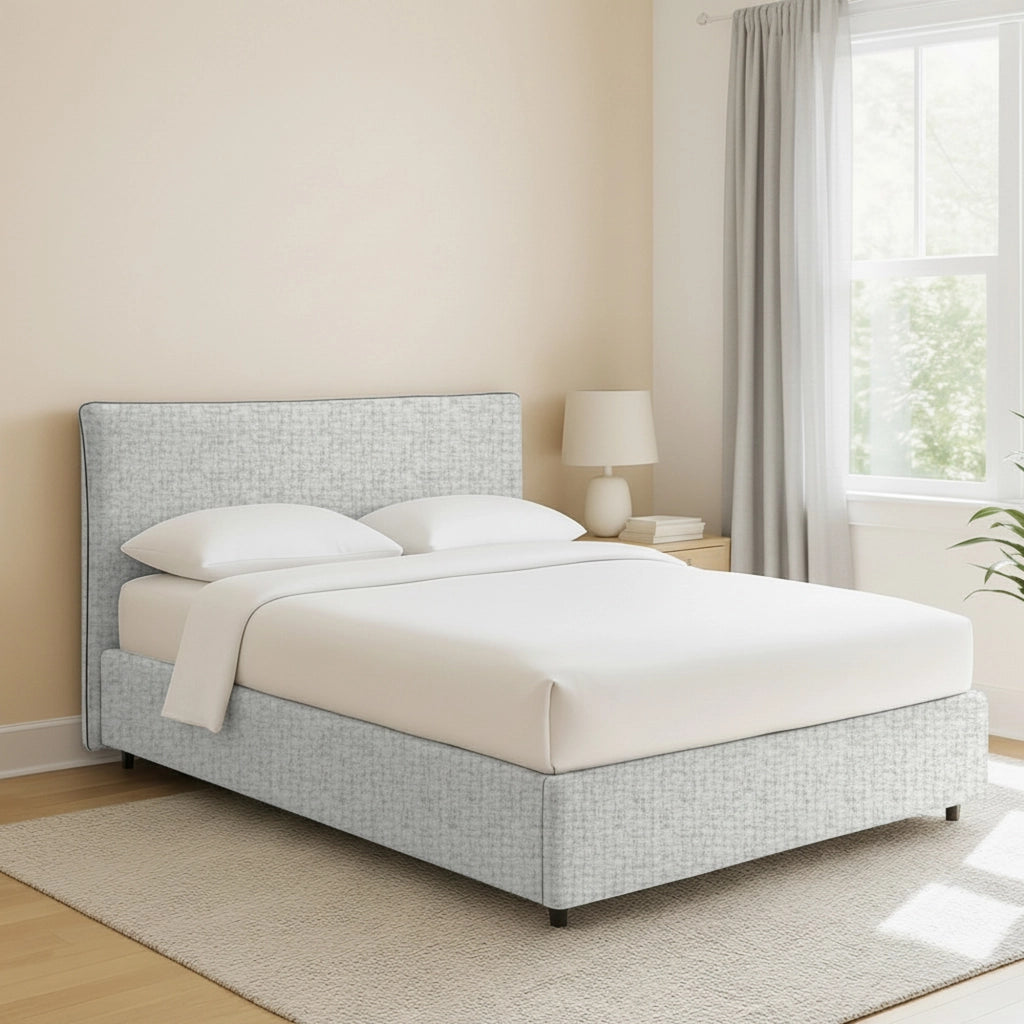 Altrincham, Letto Piazza e Mezza Sfoderabile Made in Italy, Grigio Chiaro