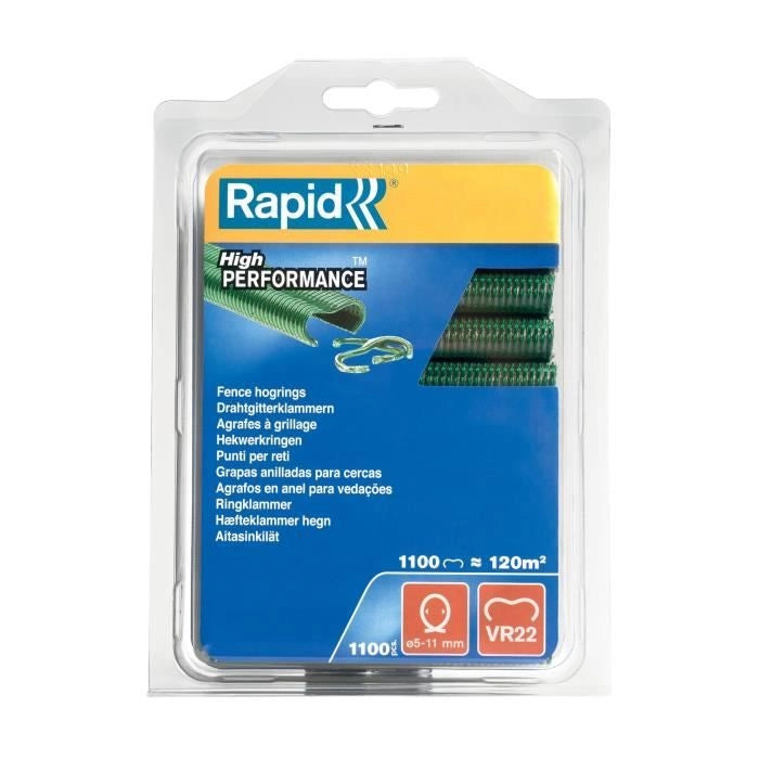 Clip a rete metallica rapida VR22 Agraf - laminata verde - 1100 punti metallici