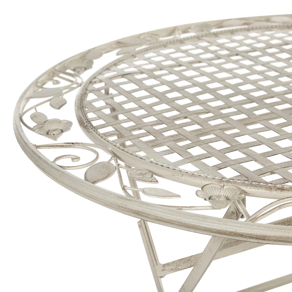 Set da Balcone Bistro a 4 Posti in Metallo Verde Chiaro moderno