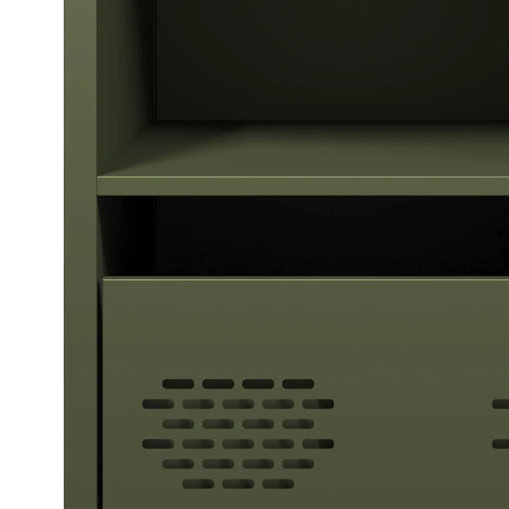 Credenza Verde Oliva 68x39x73,5 cm in Acciaio Laminato a Freddo 851362