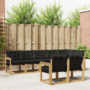 Set di divani da esterno 8 pz Bianco e Nero 3389590