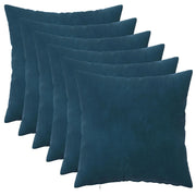Federa 6 pcs HEERLEN Blu 50 x 50 cm Velluto 910784
