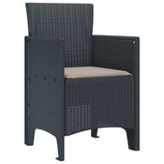 Sedia da Giardino 4 pz | Sedie da Esterno Antracite 53 x 49 x 85 cm Polipropilene