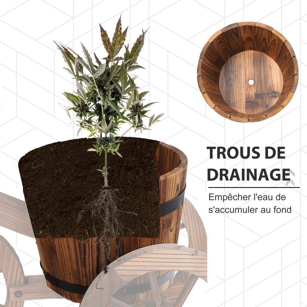 Etagere per Vasi da Fiori ¨C Minimal ¨C Legno di Pino 52x31x45 cm