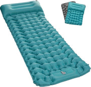 Zelfopblazend kampeerbed con matras extra spesso 3" - con voce pomp integrata - per campeggiare - blu