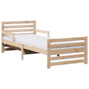 Letto singolo | Letto per adulti | Struttura letta con materasso estensibile Marrone 80 x 200 cm