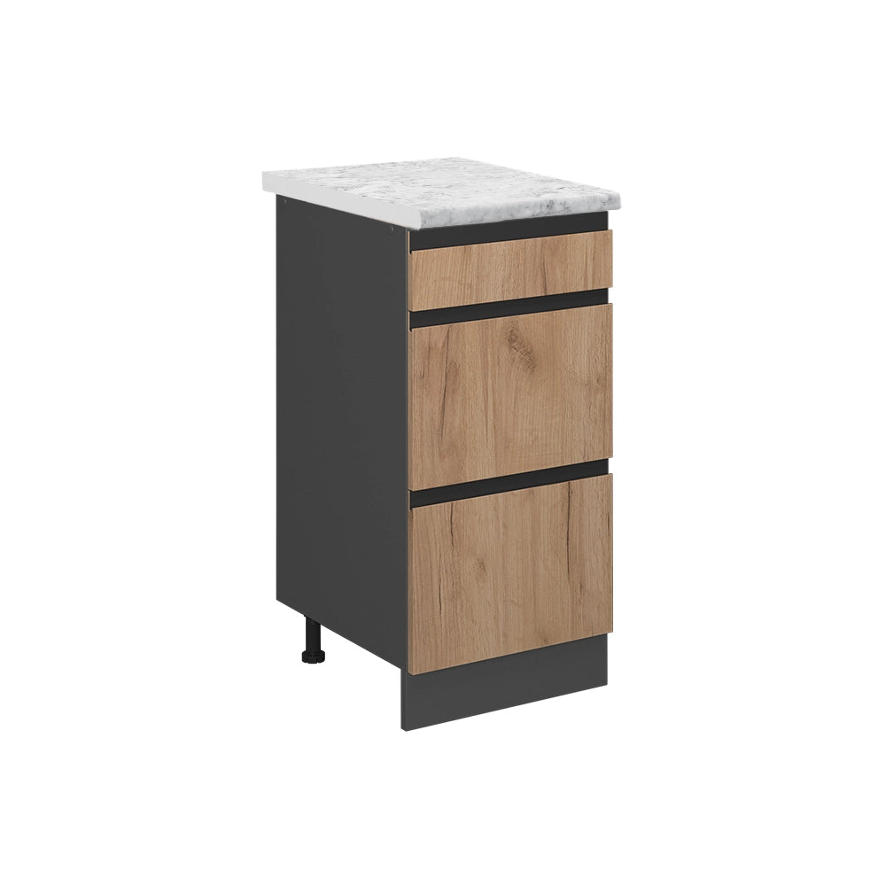 Vicco Mobiletto base per cucina Quercia dorata 40 cm PL Marmo