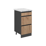 Vicco Mobiletto base per cucina Quercia dorata 40 cm PL Marmo
