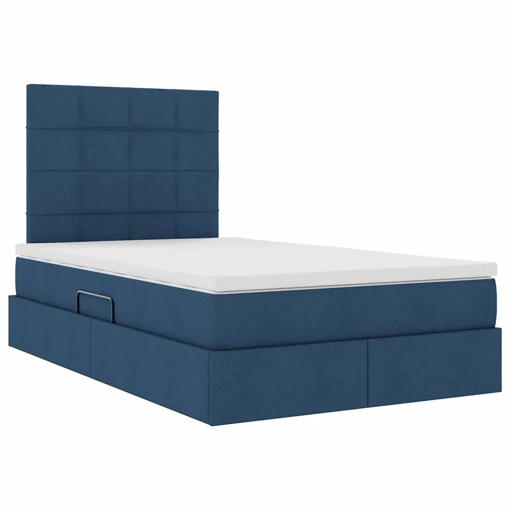 Letto con contenitore e LED con led Blu 120 x 200 cm Poliestere