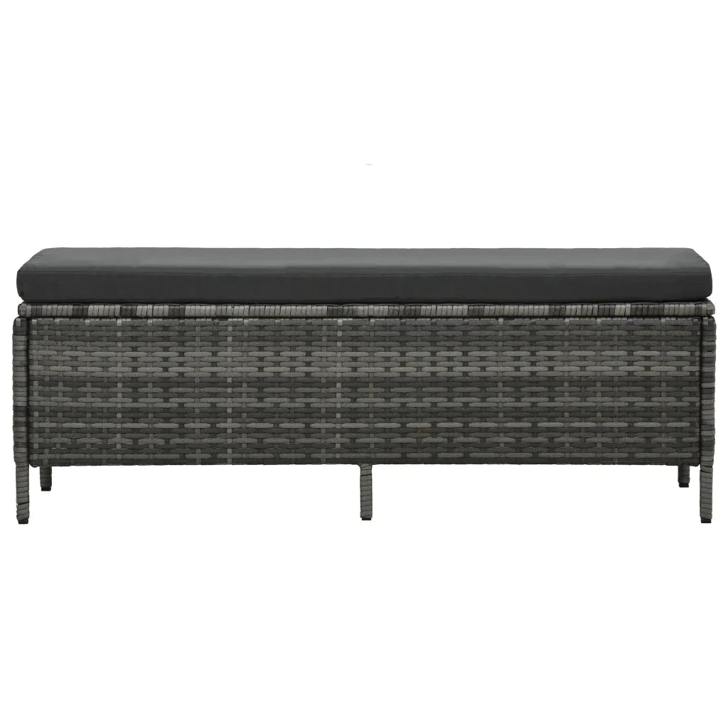 Set Divani da Giardino 3 pz con Cuscini in Polyrattan Grigio cod mxl 35153