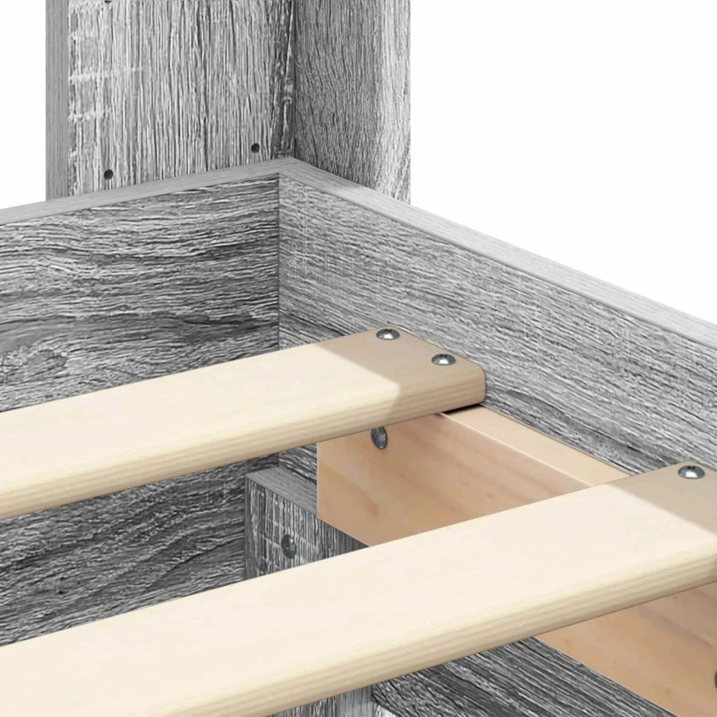Struttura del letto con stoccaggio e testata Grigio Sonoma 3414286