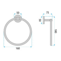 Portasciugamano Da Bagno Ring 5710 Galo Brush Gold