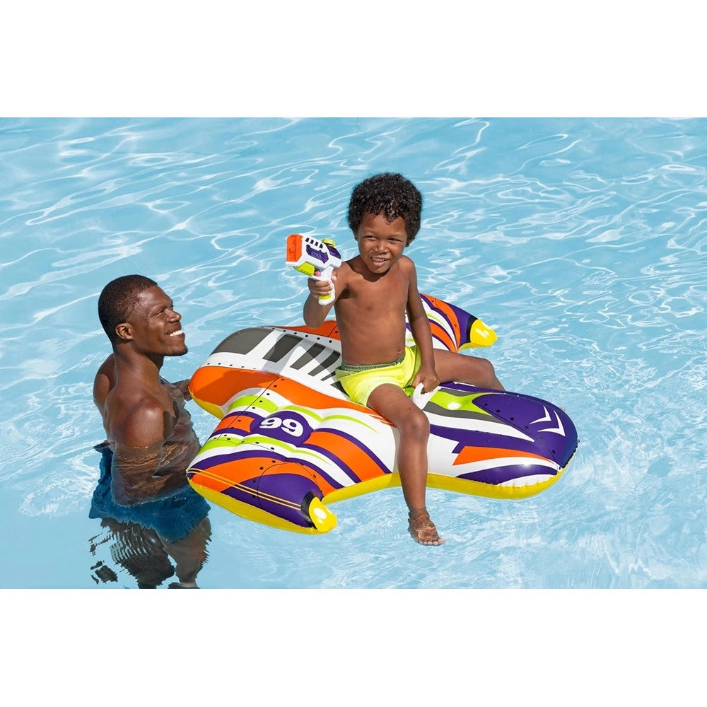 Trade Shop - Cavalcabile Gonfiabile Splash Shuttle 117x107cm Galleggiante Con Maniglia Pistola 41503 -