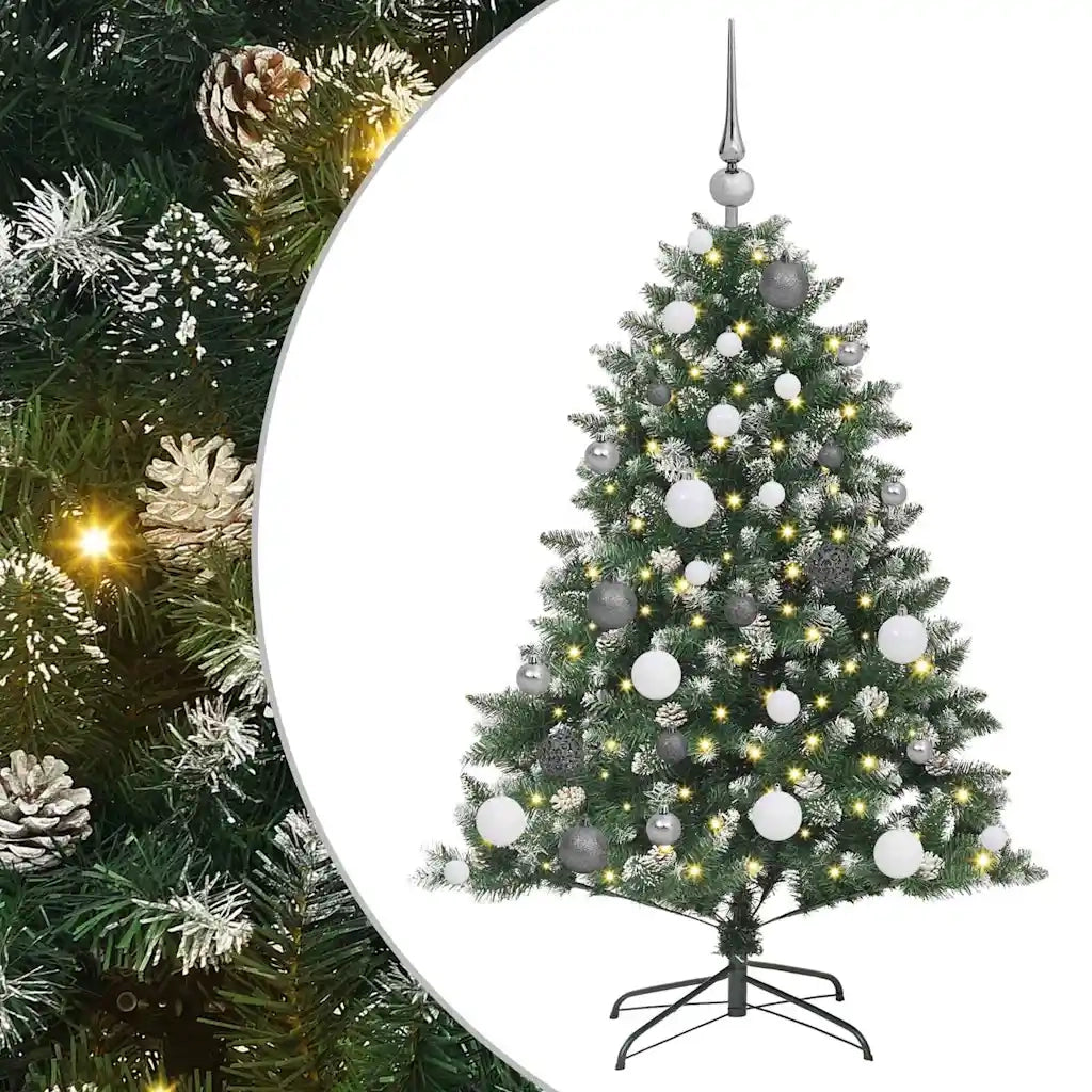 Albero di Natale artificiale con 150 LED Verde 120 cm 3395208