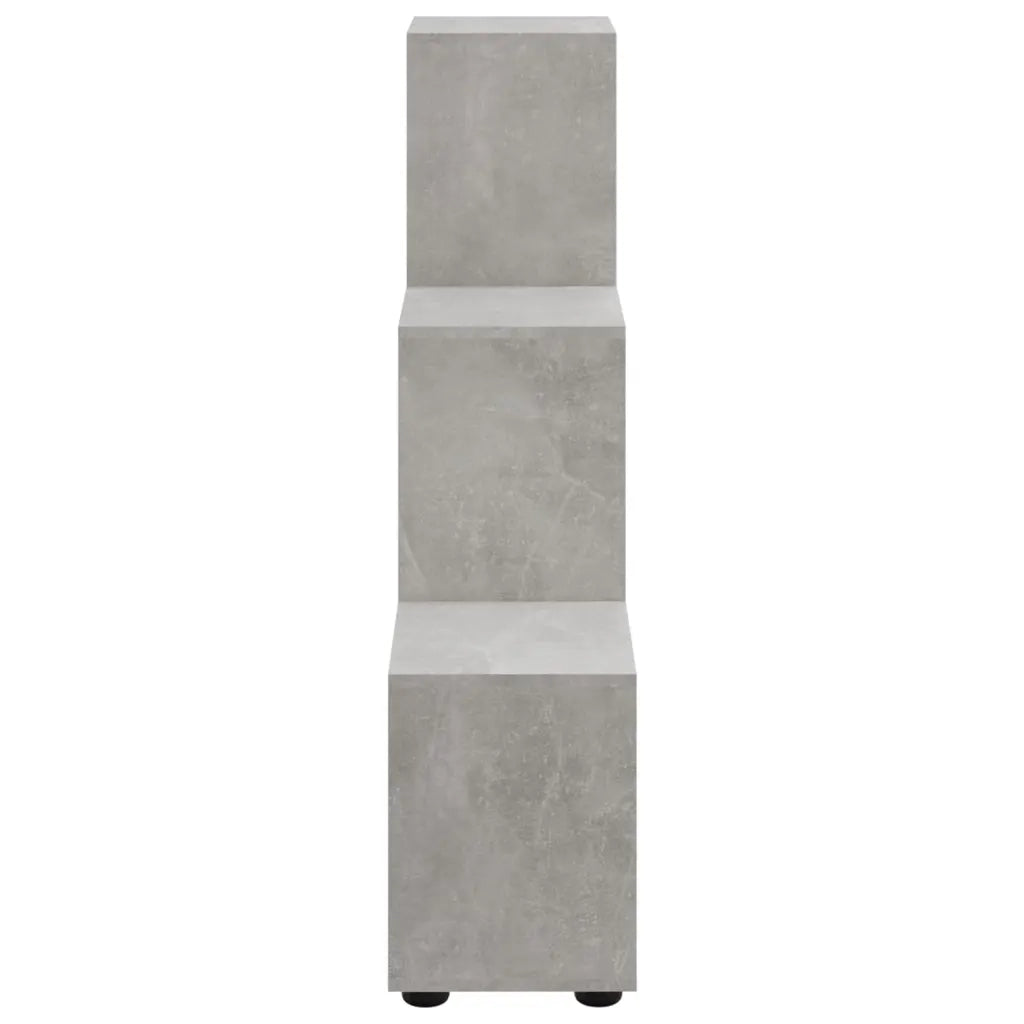 Libreria a Scala Grigio Cemento 107 cm in Legno Multistrato 342604