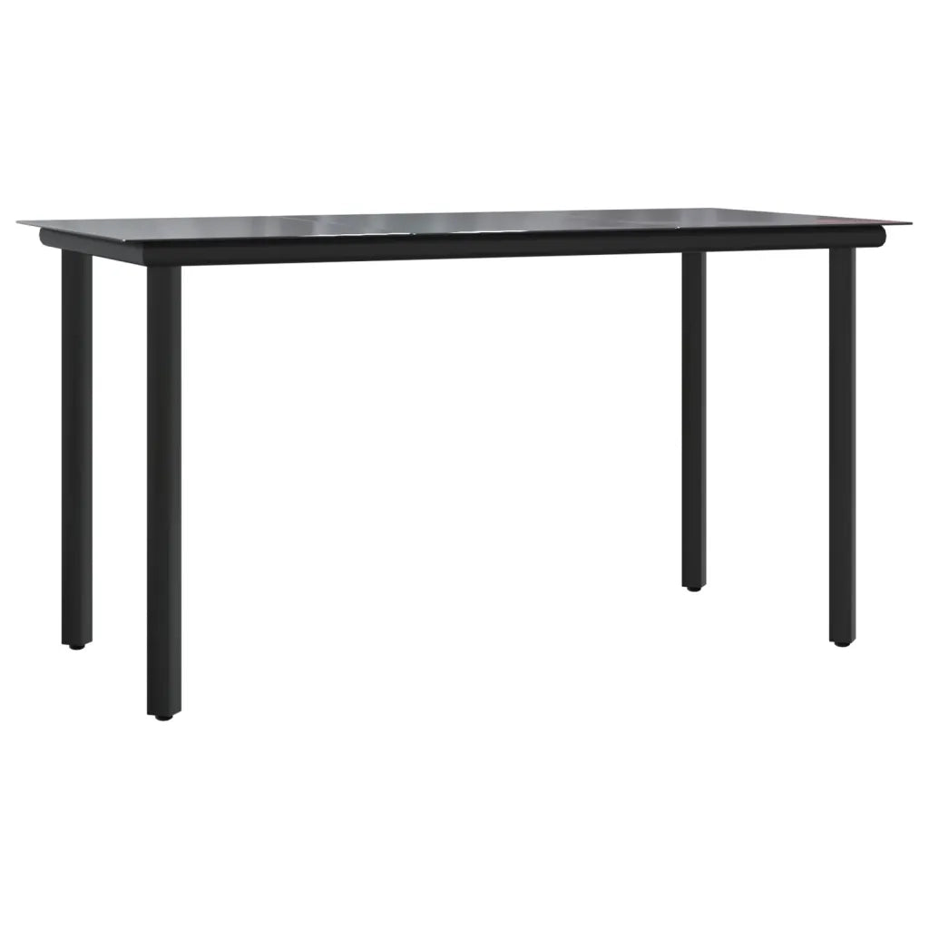 Set Pranzo da Giardino 5pz con Cuscini in Polyrattan e Acciaio