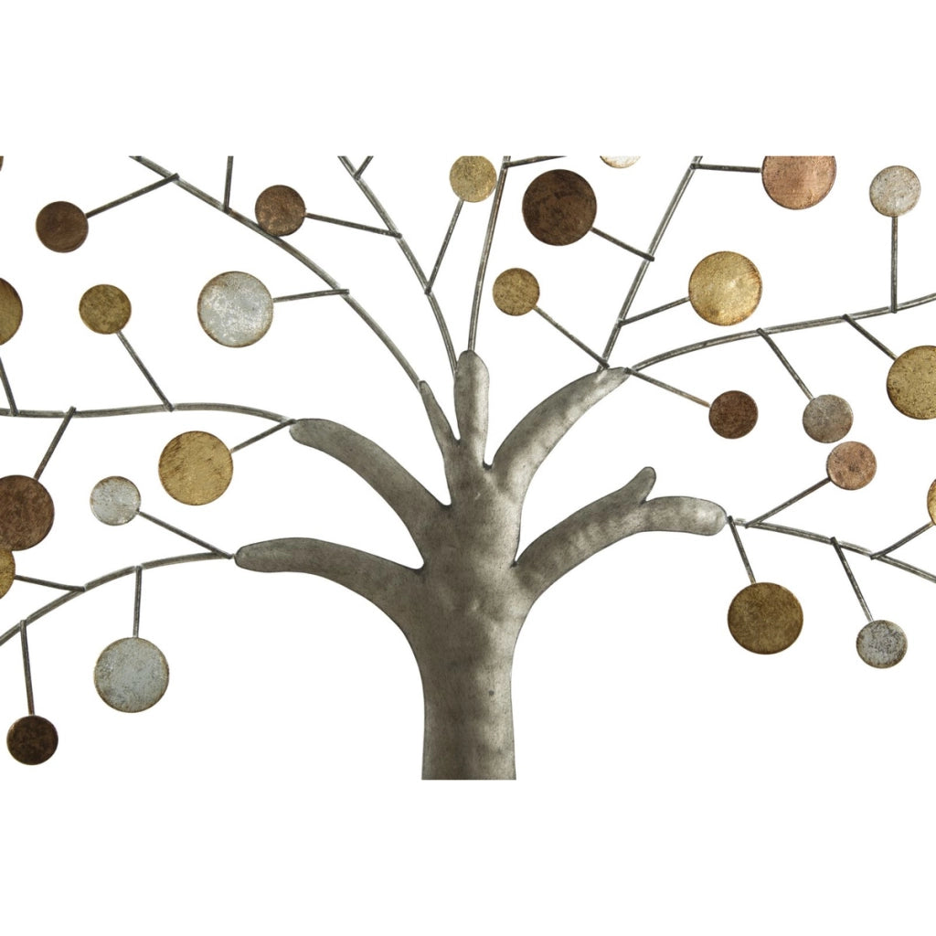Decorazione in Metallo 3D Albero 9, Marrone, Metallo, 61x1,8x61 cm