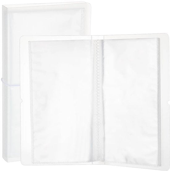Organizzatore di etichette con 50 copertine doppie - Carta trasparente - Cartellone di archiviazione - Album di raccolta - Disegno di caricamento superiore - Grande capacità