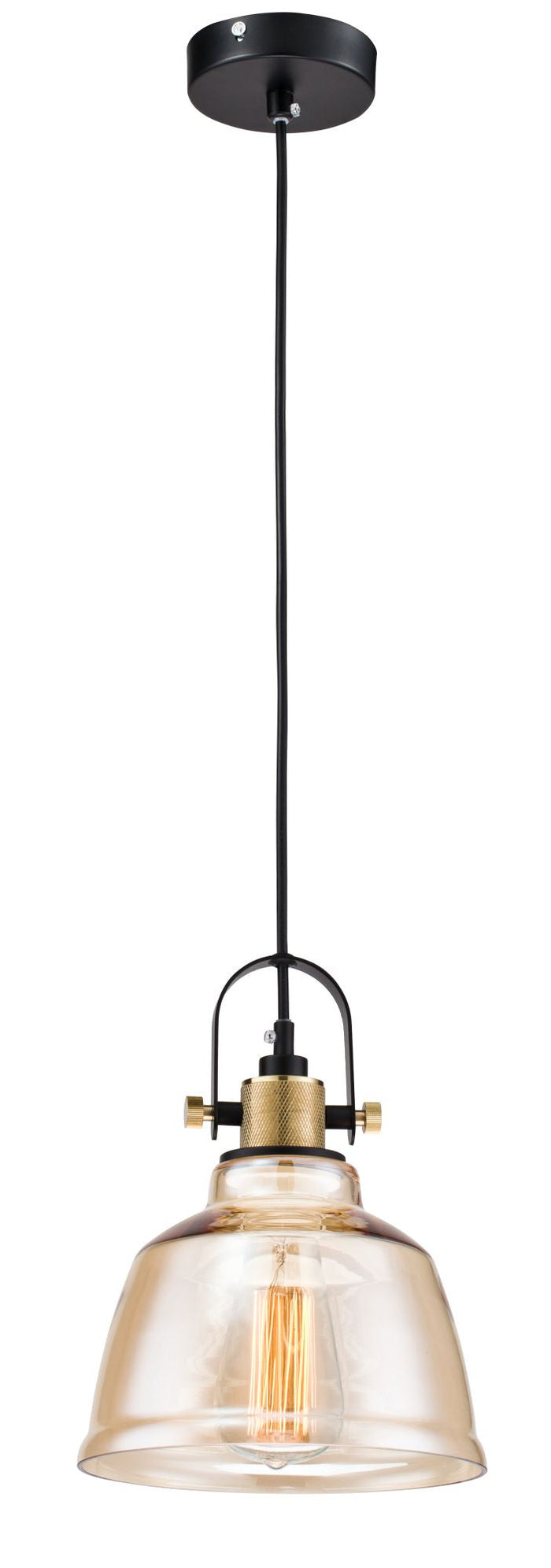 Lampada pendente Pendant in Metallo Irving Nero