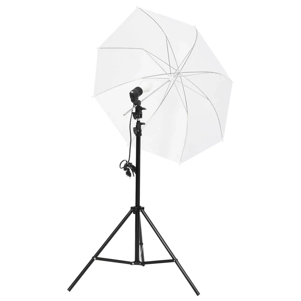 Kit per studio fotografico con illuminazione e fondale nero 02_0042431