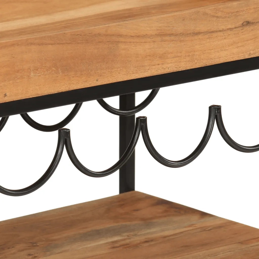 Carrello da Bar 60x40x80 cm Legno Massello di Acacia e Ferro 372753