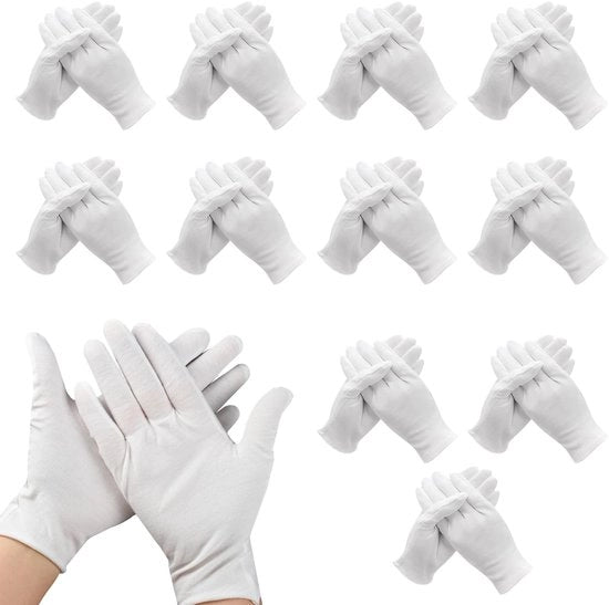 Manopole in cotone 12 pezzi - Manopole idonee per eczema - Respiranti - Leggere - Adatte per la cura confortevole - Manopole per lavoro
