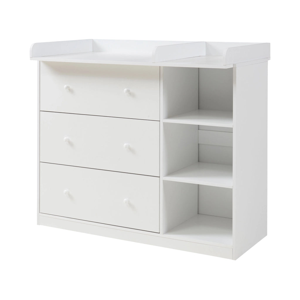 Cassettiera Beldinupp con Piano Fasciatoio Rimovibile 93 x 110 x 55 cm - Bianco [en.casa]