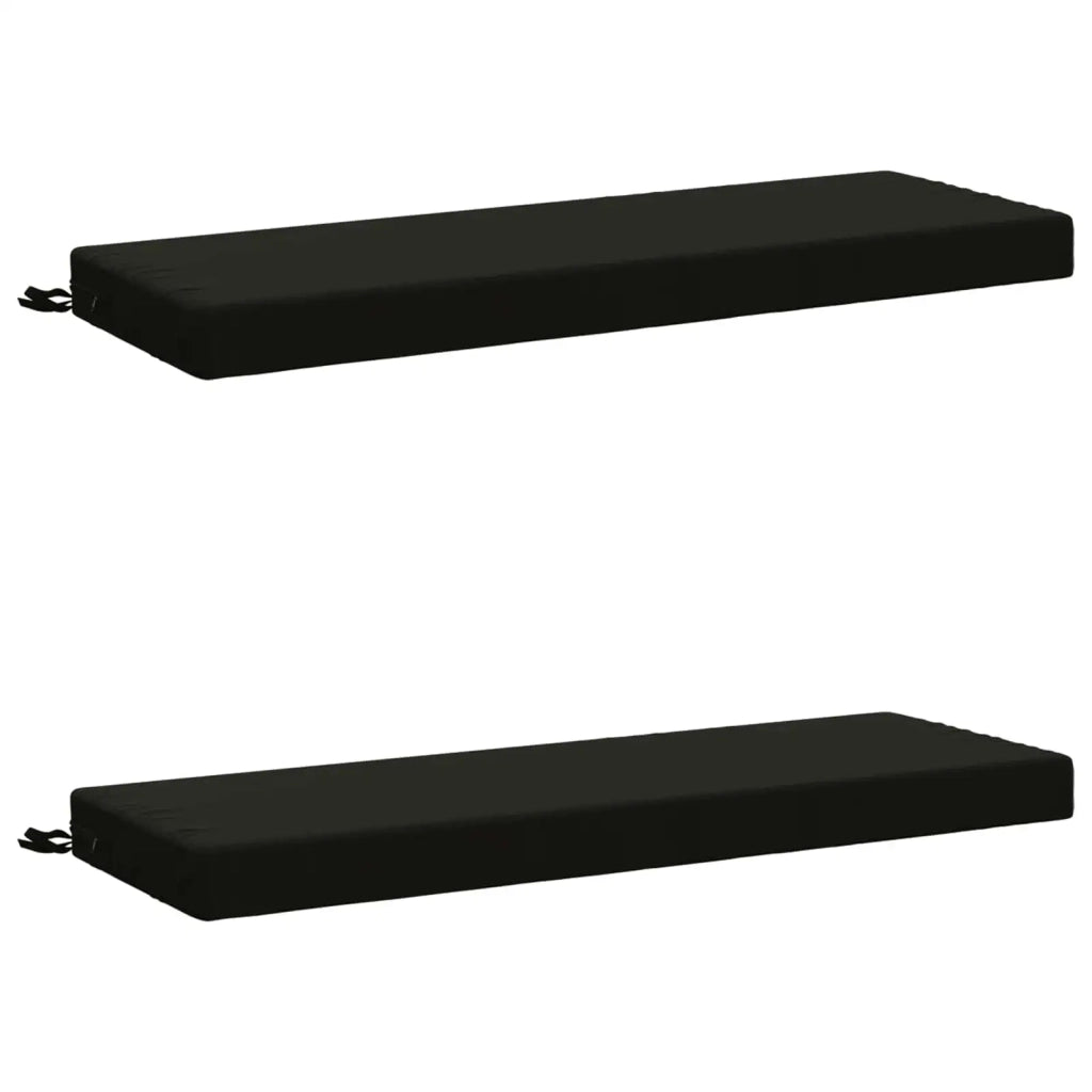 Cuscini per Panchina a 2 Pezzi SOEST 2 pz 100% Poliestere Nero 949633