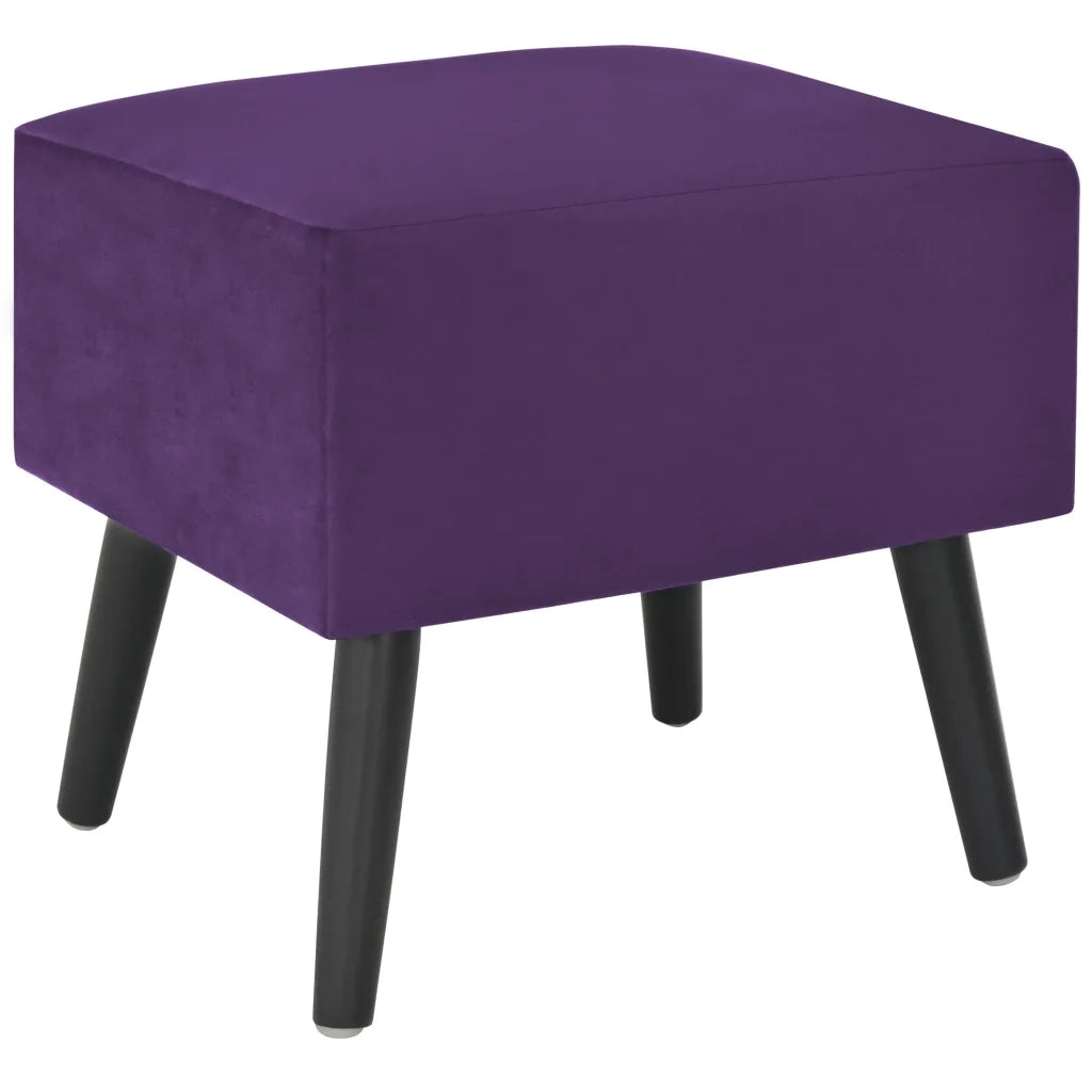 Comodino | Armadio da Notte | Mobiletto da notte Viola Scuro 40x35x40 cm in Velluto