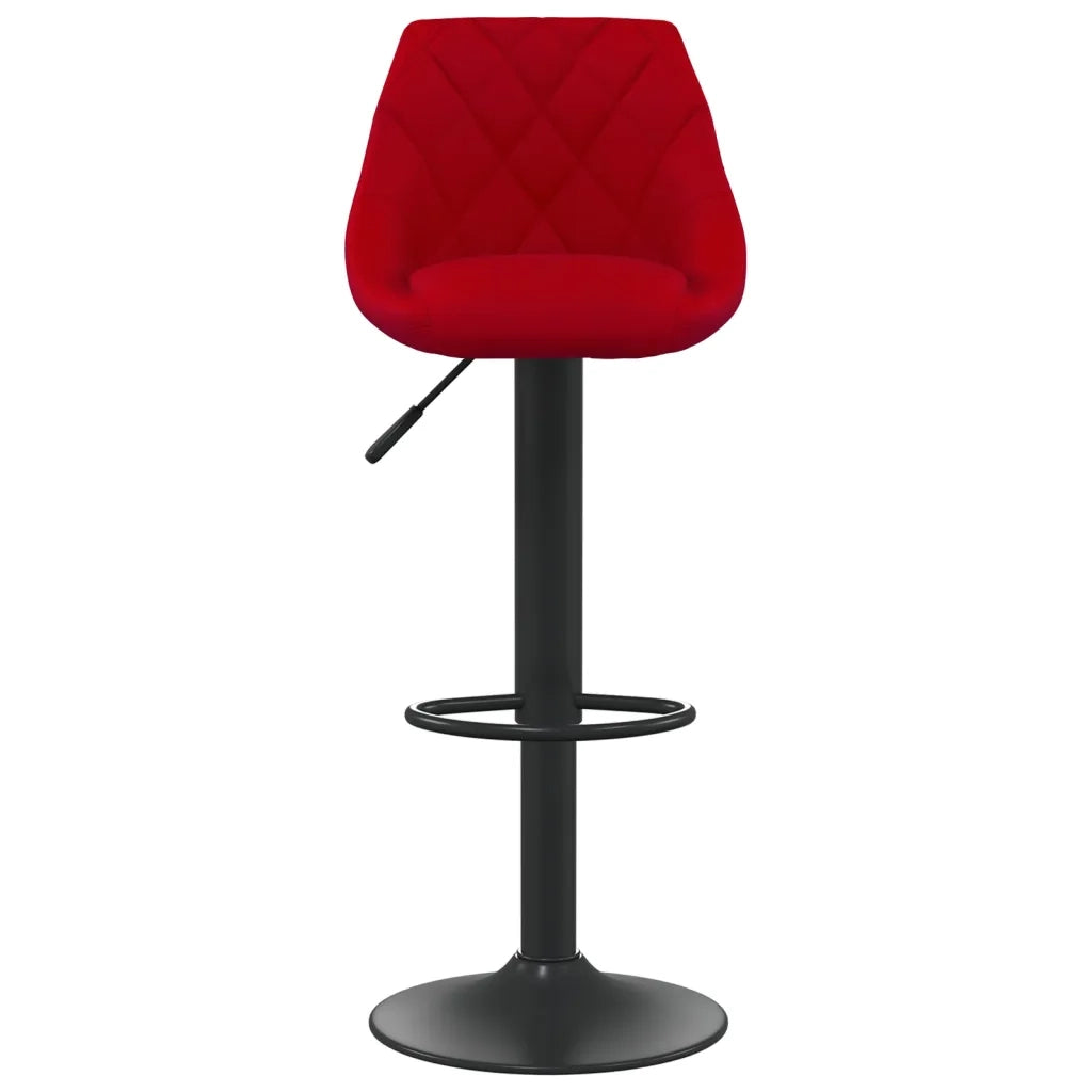 Sgabello da Bar Rosso Vino in Velluto 335344