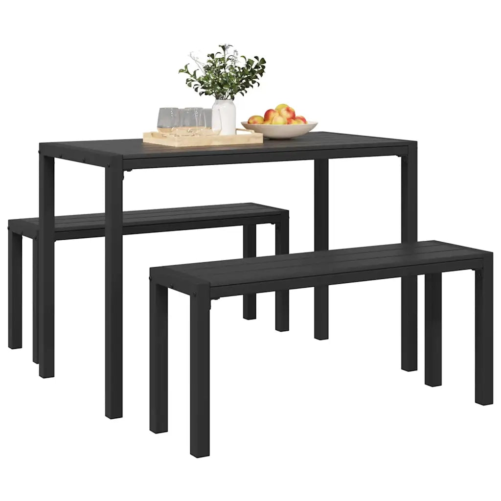 Set da Pranzo per Giardino 3 pcs Antracite Acciaio 42001769