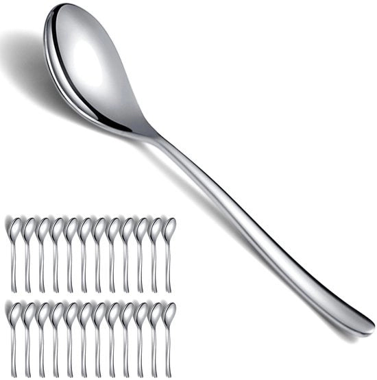 Set di 24 pezzi di coperchi in acciaio inox - 20 cm - Idoneo per zuppa e dessert - Resistente al lavastoviglie - Qualità elevata