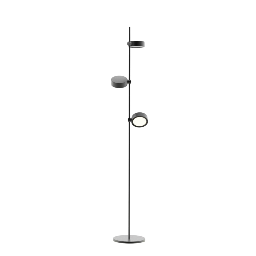 Zafferano Super O Lampada a led da terra Nera ricaricabile e dimmerabile - 2 Modulo Luce
