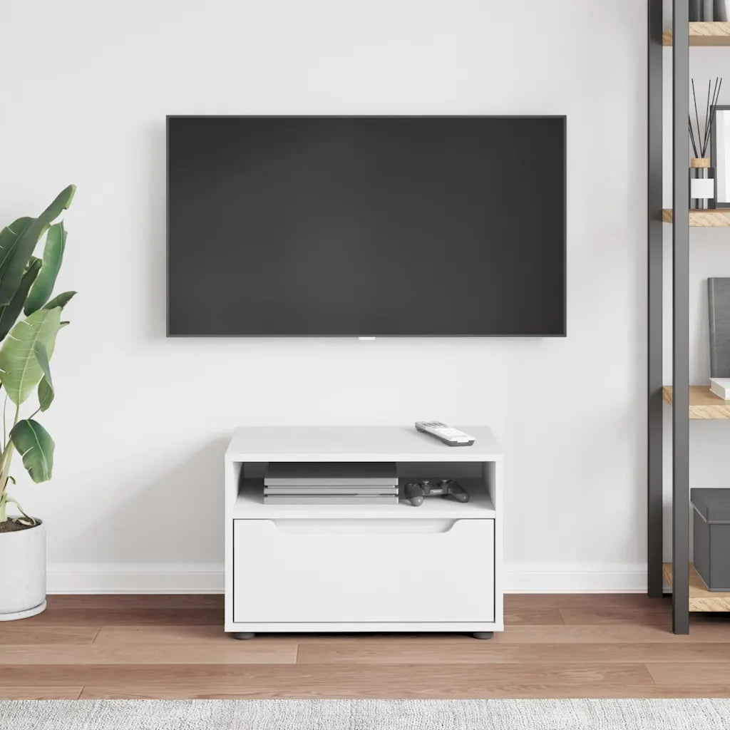 Mobile TV VISNES Bianco 60x40x38 cm in Legno Multistrato