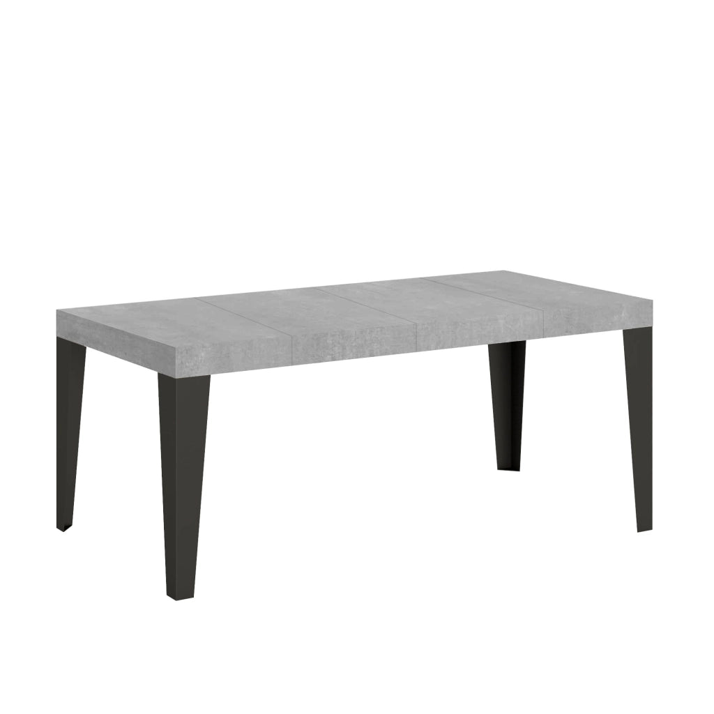 Tavolo allungabile 90x90/246 cm Flaris Premium Cemento telaio Antracite