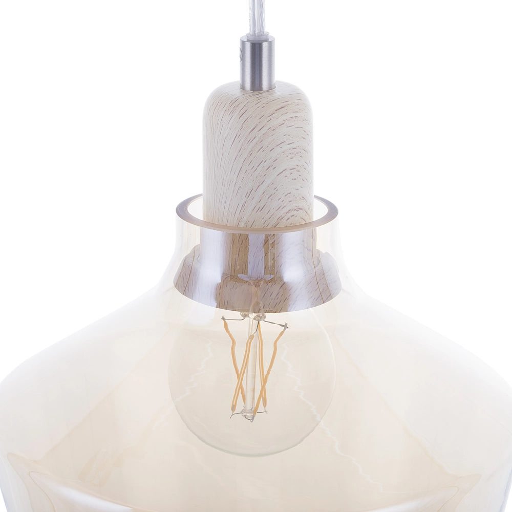 Lampada a Sospensione lampadario Industriale Moderna in Vetro Colorato dorato