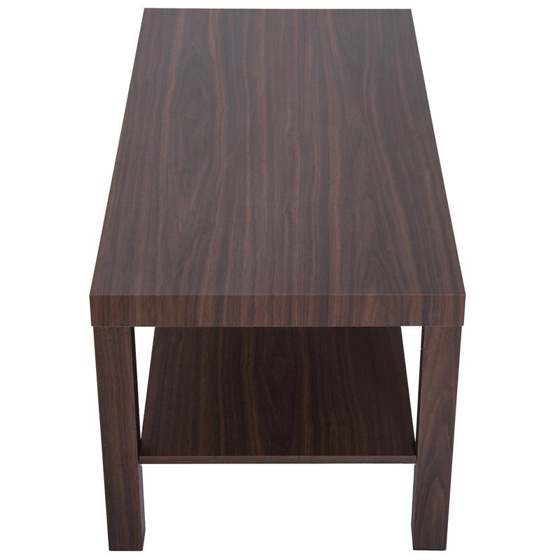 TAVOLINO BASSO IN LEGNO DA SOGGIORNO, NOCE, 90X45X40.5CM