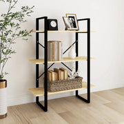 Libreria a 3 Ripiani-Scaffale per Libri-Mobile di Stoccaggio 80x30x105 cm in Legno Massello di Pino