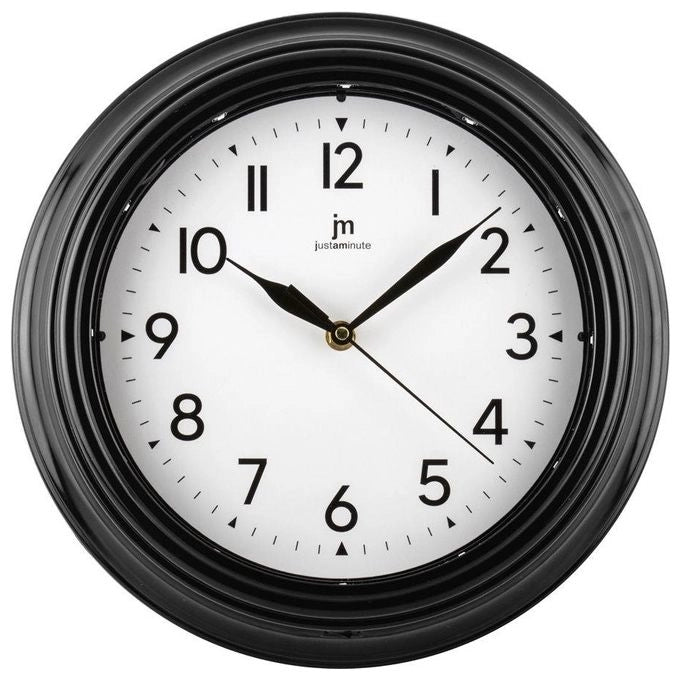 Lowell Justaminute 00884 orologio da parete e da tavolo Orologio al quarzo Rotondo Nero, Bianco