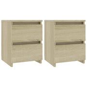 Set di 2 Comodini | Armadio da Notte | Mobiletto da notte Rovere Sonoma 30x30x40 cm in Legno Multistrato
